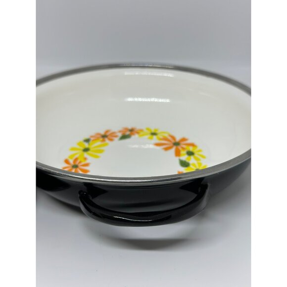 VTG EKCO "Country Garden" Daisy Porcelain Clad Pans | Set of 2 Made in Italy - Picture 9 of 9